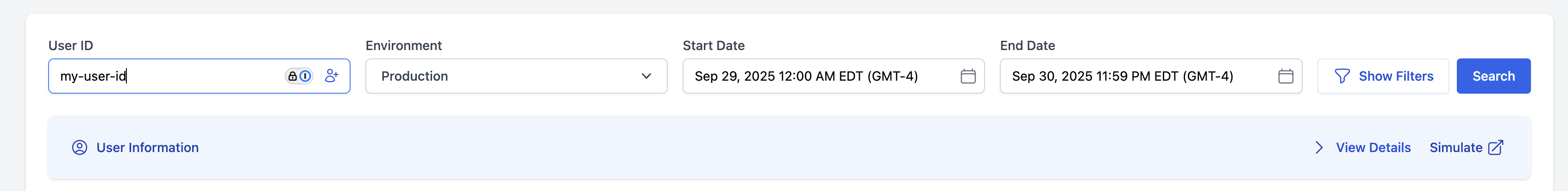 image of eval lookup user simulate